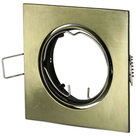 V-TAC VT-779SQ 8581 Portafaretto LED da Incasso orientabile Quadrato GU10 Colore Oro