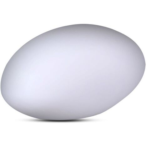 V-TAC VT-7802 Lampada LED da terra pietra arrotondata light multicolor RGB batteria ricaricabile IP67 con telecomando - sku 40151 - Bianco
