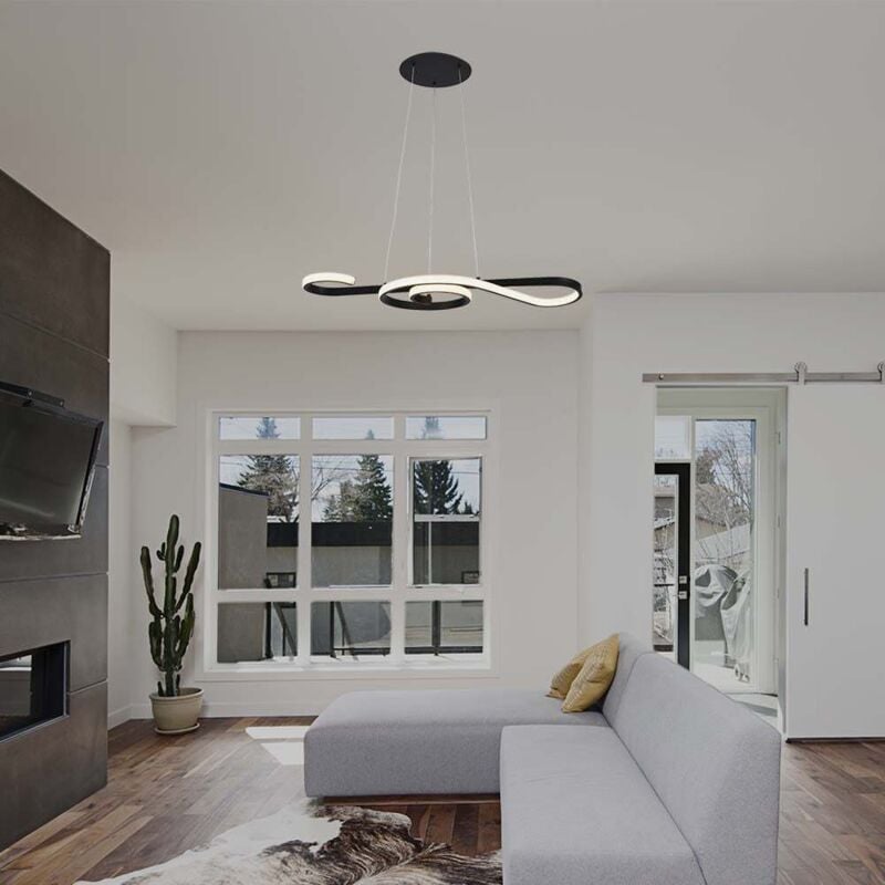 V-tac - Plafonnier design - IP20 - Noir - 18W - 2260 Lumens - 3000K