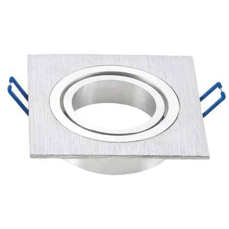 V-TAC VT-782 3606 Portafaretto LED da Incasso Orientabile Quadrato GU10 in Alluminio Spazzolato