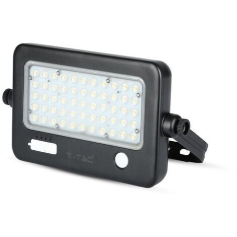 V-TAC VT-788-10 10W LED Solarscheinwerfer mit sensor neutralweiß 4000K Schwarzer Körper IP65 - 8674