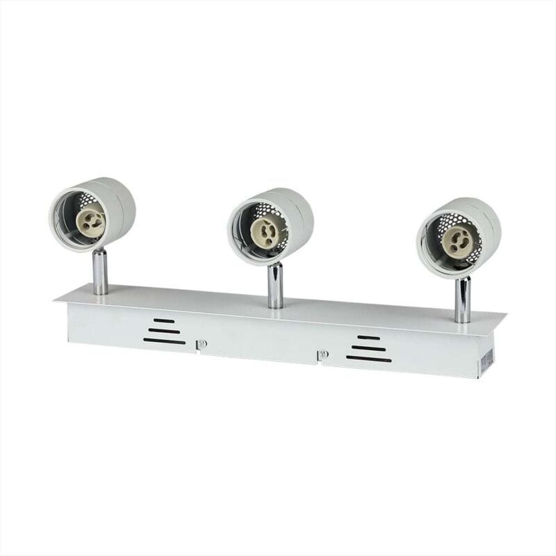 LED Track Light - Tripple Head - GU10 Track Fitting - IP20 - White