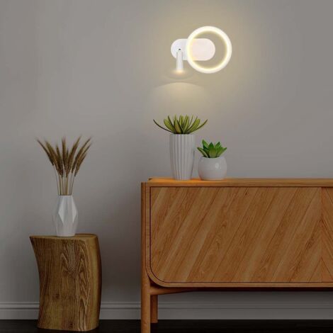 V-TAC VT-7906 Moderne kreisförmige LED-Wandleuchte 14 W Metallgehäuse schwarz 25 cm Licht 4000 K – 14980