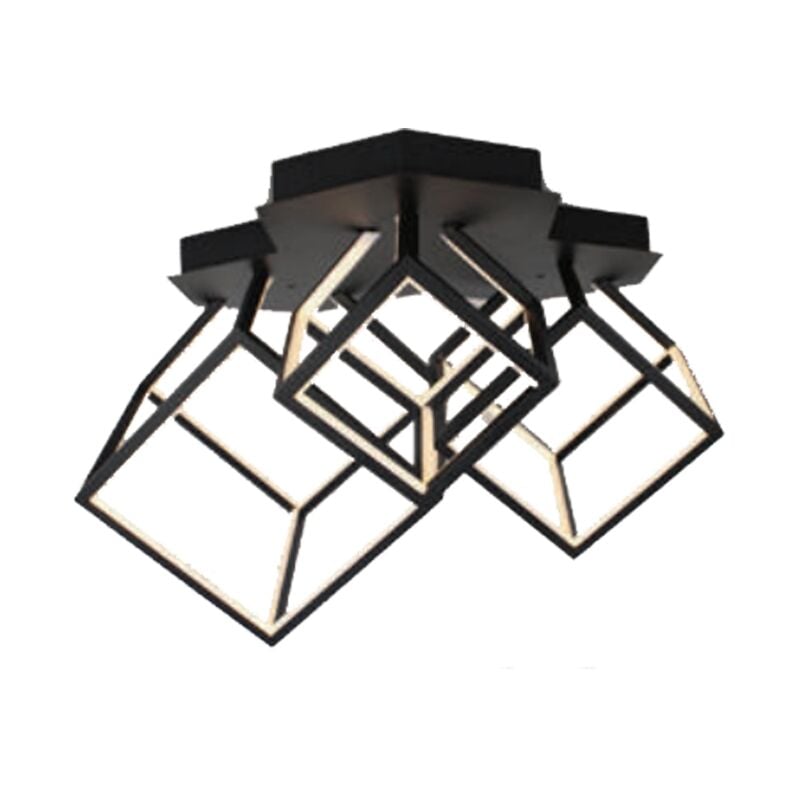 VT-7921 Lustre de plafond led 3 cubes couleur noire plafond 64x35,9x41CM 46W 3000k - 15342 - V-tac