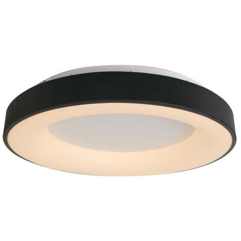V-TAC VT-7925 Lustre LED 49W triac dimmable 60cm plafonnier rond support de plafond couleur noire 3000K - 15346
