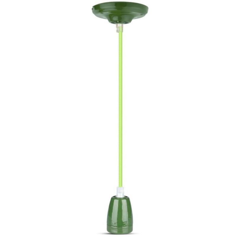 V-TAC VT-7998 Lumière Pendant 1MT E27 lampe à porcelaine haute fréquence Ф47mm IP20 vert - sku 3805