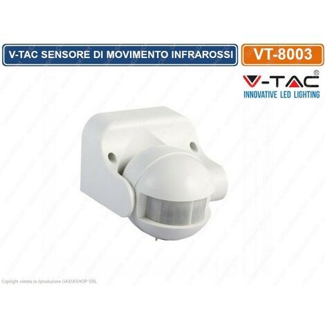 V-TAC VT-8083 SENSORE DI MOVIMENTO A INFRAROSSI PER LAMPADINE COLORE NERO -  SKU 1501