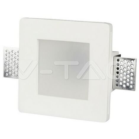 Faretto da soffitto gu10 led 220v quadrato per esterno alluminio bianco  ip54 - 5C0E