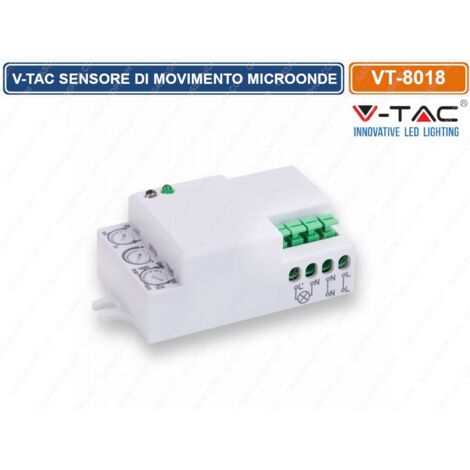 V-TAC VT-8018 SENSORE DI MOVIMENTO A INFRAROSSI PER LAMPADE LED - SKU 5078