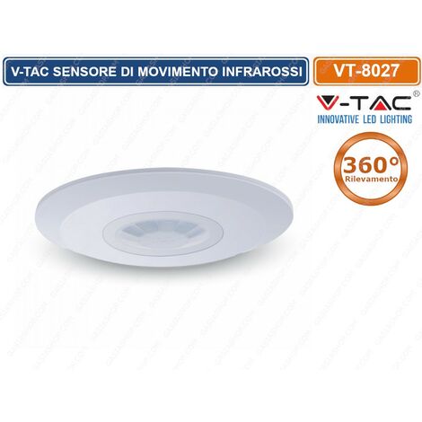 V-TAC VT-8027 SENSORE DI MOVIMENTO A INFRAROSSI PER LAMPADE LED - SKU 5086