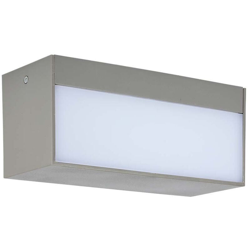 Lampe murale rectangulaire led 12W à double faisceau lumineux Couleur Gris 3000K IP65