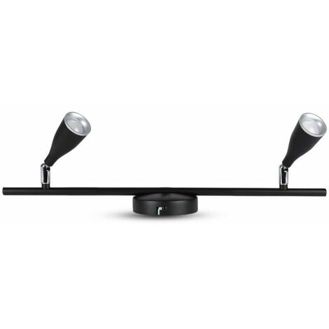 V-TAC VT-810 9W LED Wandlamp Doppelkopf Schwarz Körper drehbar warmweiß 3000K IP20 - SKU 8267