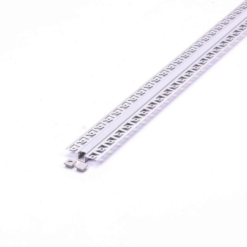 Profilé aluminium V-tac pour bande led encastrée (max. : 9,5 mm) satiné 2 m