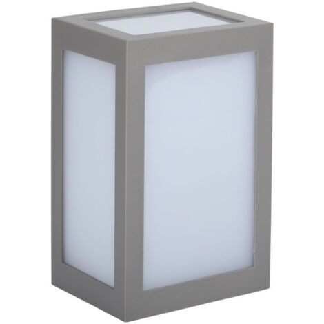 V-TAC VT-822 12W LED Würfel Wandleuchte Laterne grau Farbe warmweiß 3000K IP65 - sku 218337