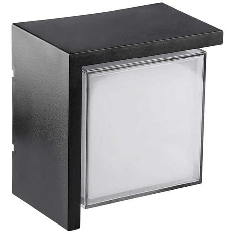 V-TAC VT-827 12W LED Wandleuchte quadratisch schwarz warmweiß 3000K IP65 - sku 218539