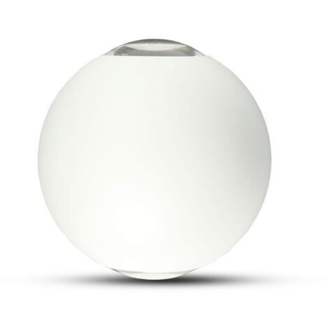 V-TAC VT-836 6W COB LED Wandleuchte weißes Aluminium Wandleuchte warmweiß 3000K IP65 - SKU 8301