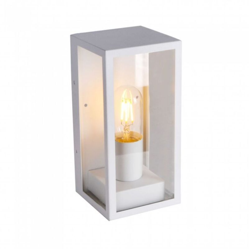 VT-837 Applique du jardin lamp 1xE27 aluminium et verre blanc IP44 - sku 8518 - V-tac