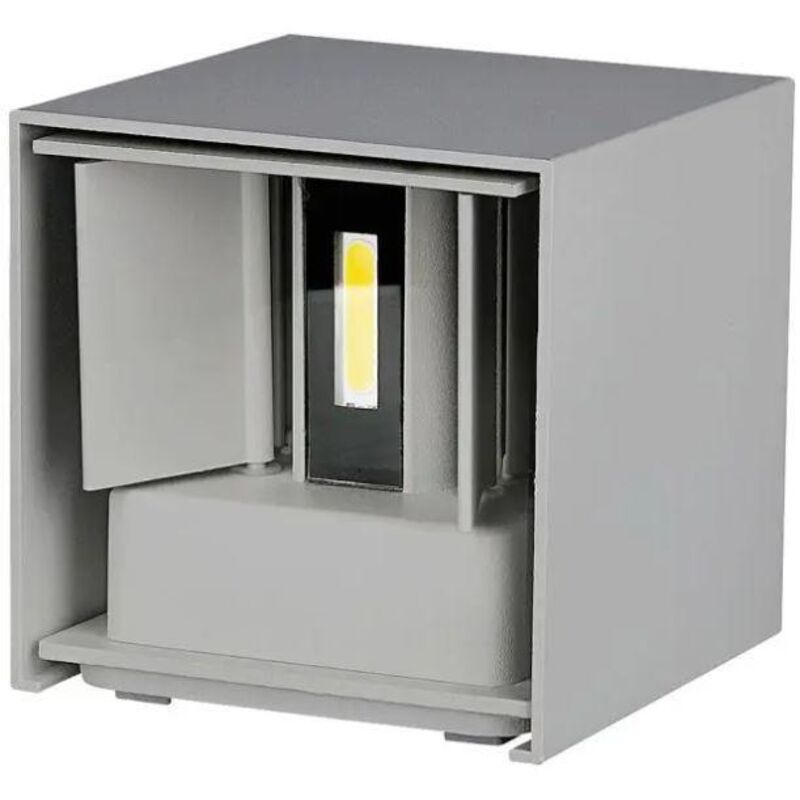 Projecteur double led cob V-tac 11 w, gris givré, faisceau réglable, blanc naturel, IP65