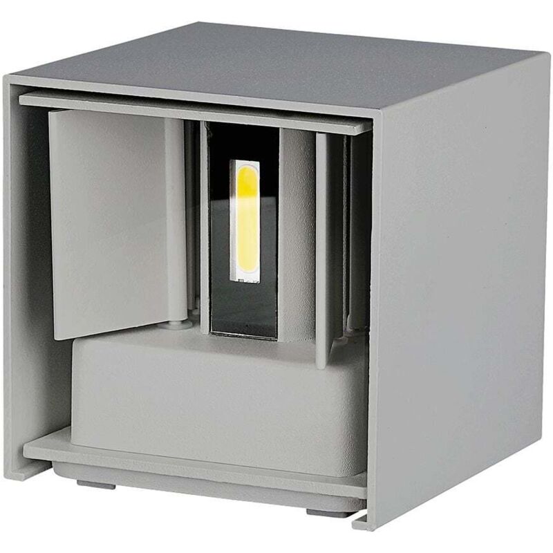 Applique led carrée - Bridgelux - IP65 - Gris - 5W - 700 Lumens - 3000K