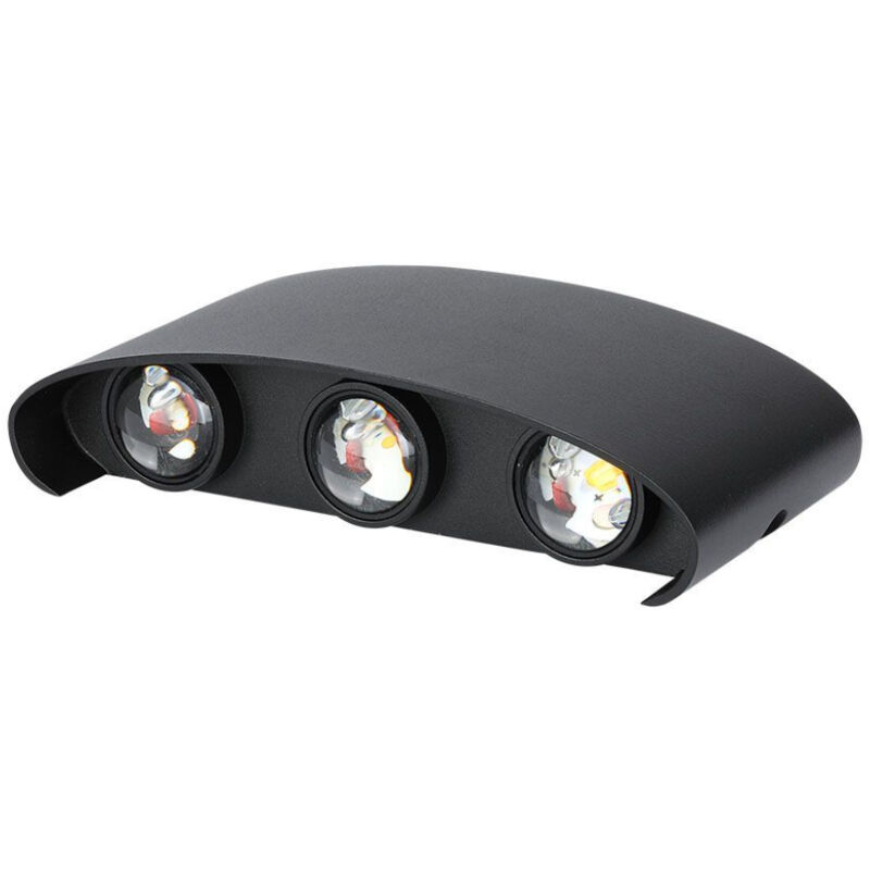 Applique led semi-ovale - Bridgelux - Noir - IP65 - 5W - 630 Lumens - 3000K