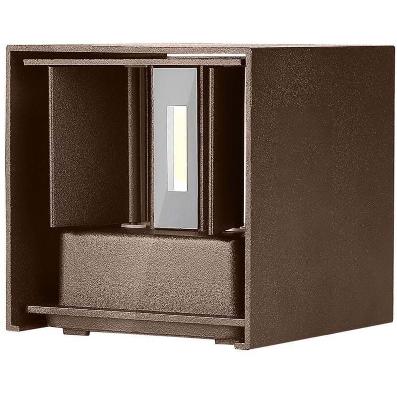 Applique carrée led - Bridgelux - IP65 - Corten - 11W - 1360 Lumens - 3000K