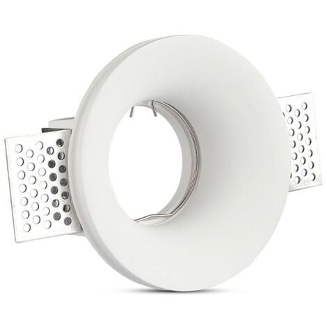 V-TAC VT-859RD plafond rond plâtre pour spot LED GU10-GU5.3 - SKU 3697