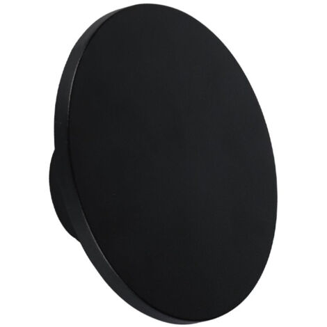V-TAC VT-8612B plafoniera led lampada da parete rotonda luce indiretta 12W colore nero luce 3000k IP65 sku 6787