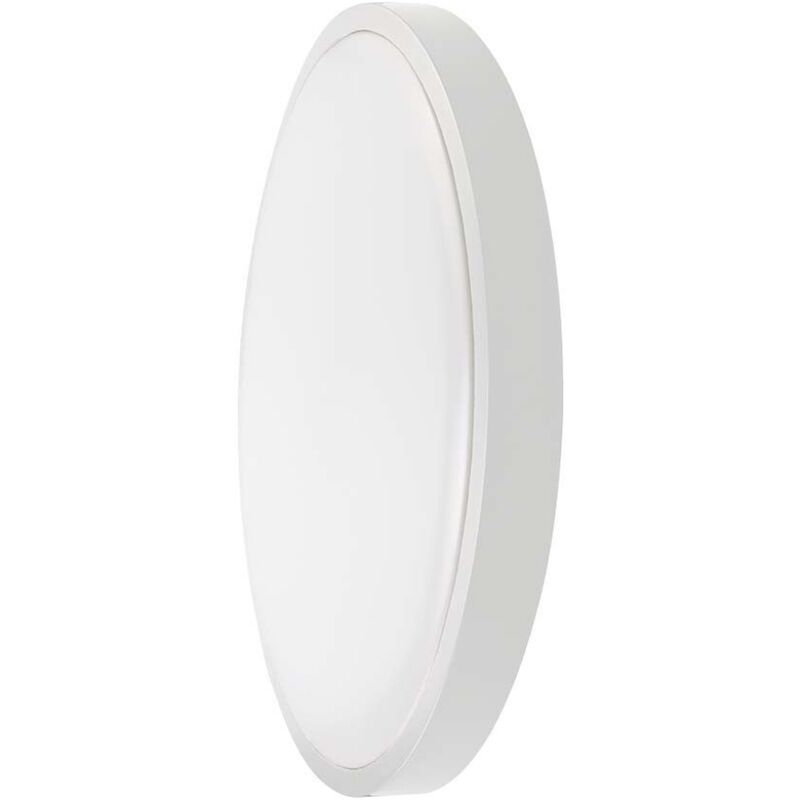 V-tac - VT-8624S-W-RD plafonnier led 24W micro-onde intégré détecteur de mouvement IP44 rond blanc 360° 3000K - sku 7662