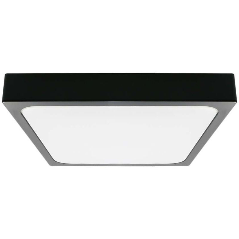 V-tac - Plafonnier led carré 30W Couleur Noir 6500K IP44