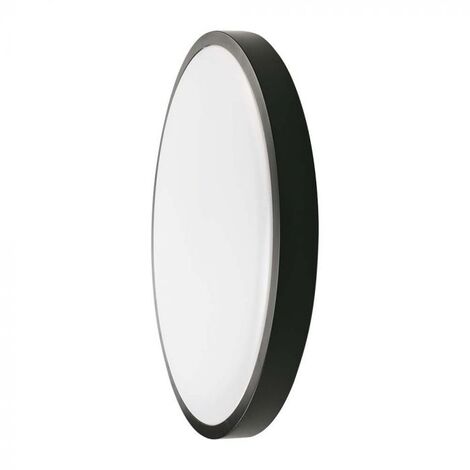 V-TAC VT-8630S-B-RD Plafoniera led 30W sensore di movimento microonde integrato IP44 rotondo nero 360° 4000K - 7671