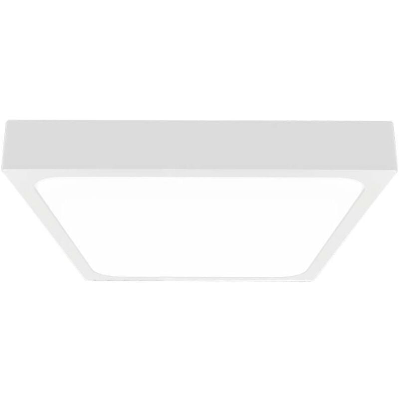 VT-8630W-SQ plafonnier led 30W IP44 carré blanc 360° design moderne 6500k couleur blanche - sku 7632 - V-tac