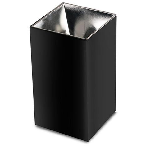 V-TAC VT-882  boîtier fitting carré montage en surface noir+chrome pour Spotlights LED GU10-GU5.3 - SKU 8994