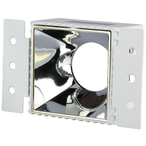 V-TAC VT-890 8880 Portafaretto LED da Incasso Quadrato GU10 Colore Bianco e Cromato