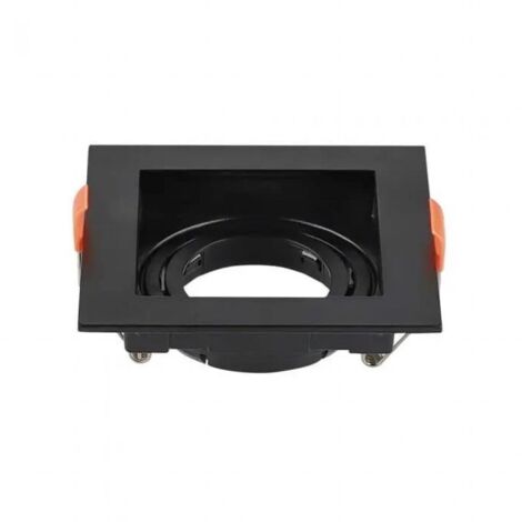 V-TAC VT-933-B spot led encastrable carré GU10 couleur noir polycarbonate 95x95mm sku 6657