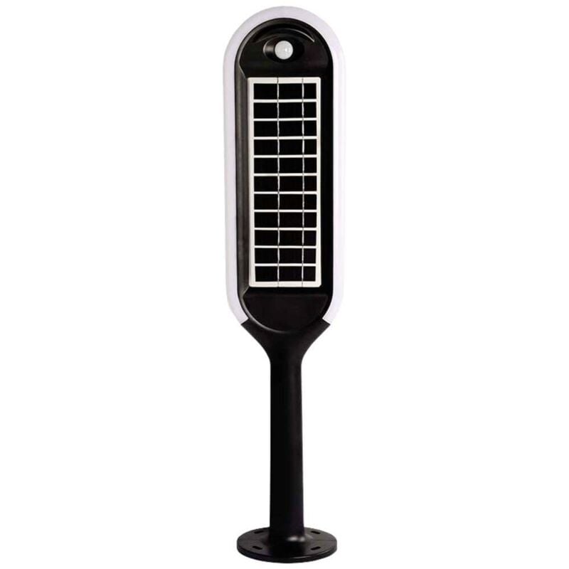 V-TAC 6666 VT-945 Lampadaire d'extérieur solaire avec détecteur de mouvements LED 5.00 W blanc, noir