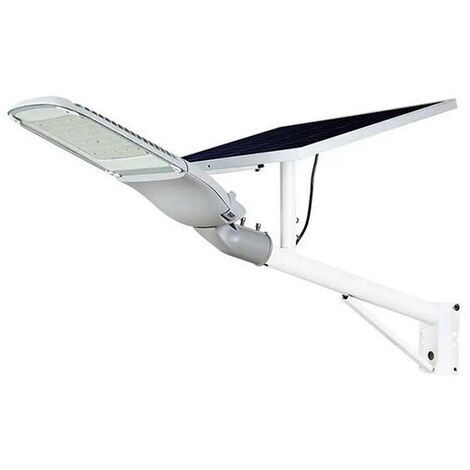 V-TAC VT-ST303 armatura stradale led 50w chip samsung con pannello solare e telecomando 4000K corpo bianco IP65 – sku 7837