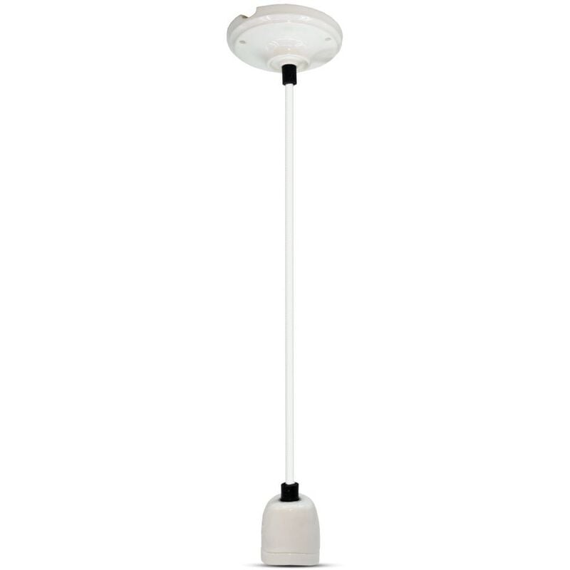 VT3803 High Frequency Porcelain Lamp E27 Holder White (VT-7998) - V-tac