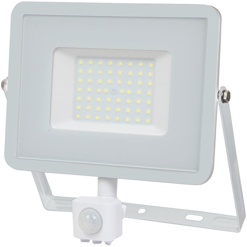 VT466 PIR Sensor LED Floodlight With SMD Samsung Chip 3000K White Body 50W - size Small - color Brown - Brown - V-tac