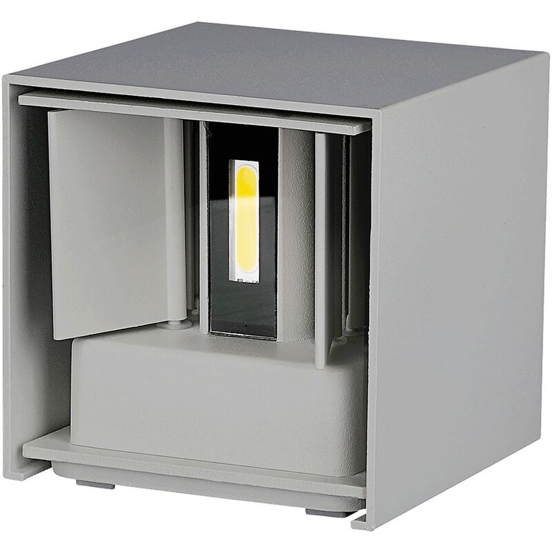 VT7089 6W LED Wall Up-Down Light With Bridgelux Chip Grey Square 4000K - V-tac