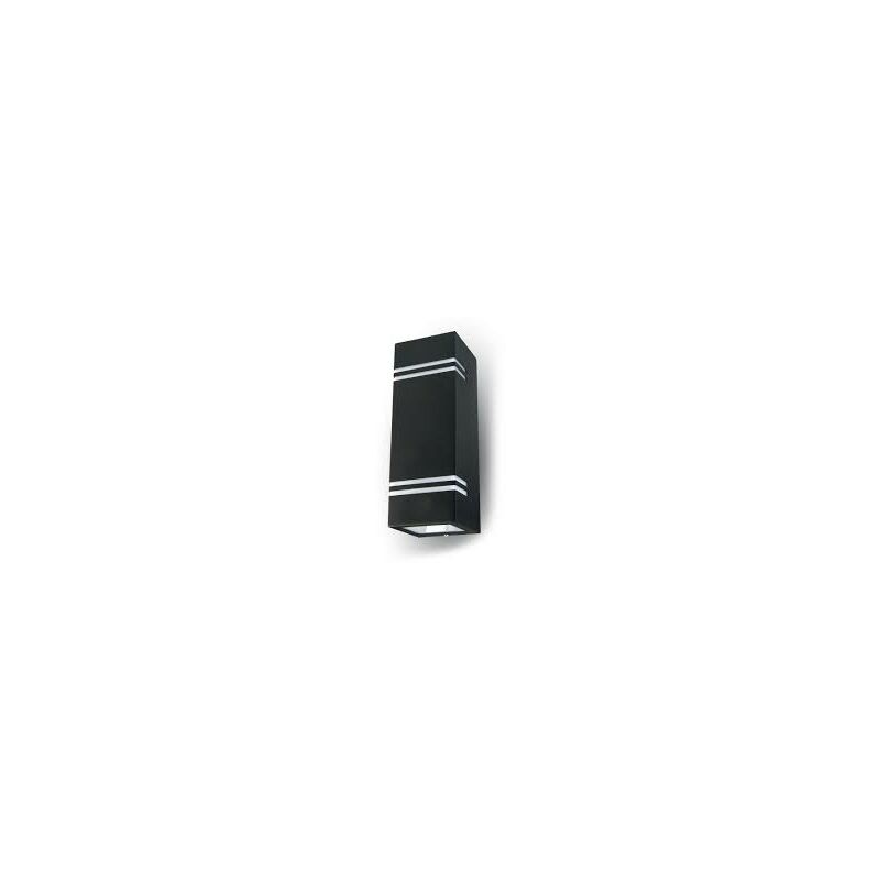 VT7512 GU10 Wall Fitting Square Stainless Steel Body 2 Way Up-Down Black IP44 - V-tac
