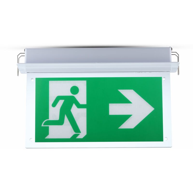 VT835 2W Recessed Fixed Emergency Exit Light With Samsung LED 6000K (VT-522-S) - V-tac