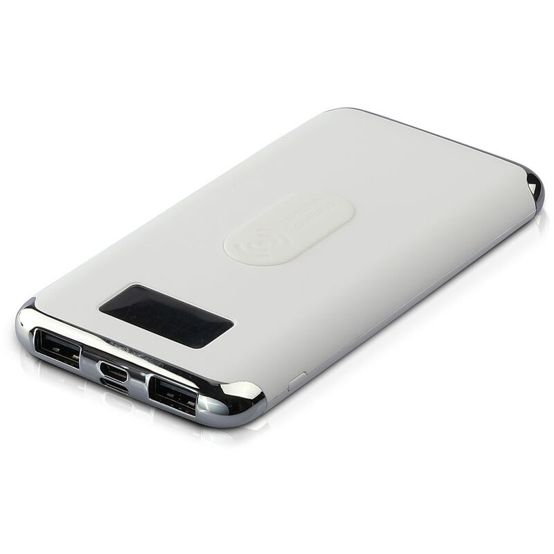 V-TAC VT8854 10000mAh Power Bank With Digital Display And Wireless-White (VT-3505)
