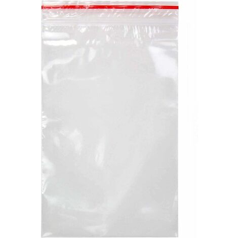 100x Petit Fermeture Éclair Plastique Sacs Refermable Transparent