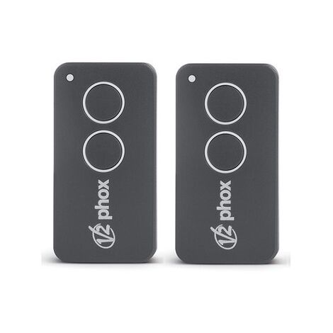 V2 PHOX 2 Contrat 47 - Lot de 2 télécommandes 2 boutons Pour portails et garages - Rolling Code - 433,92 MHz - Compatible WALLY / MR2 -
