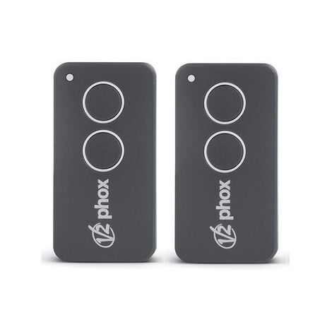 V2 ELECTRONICA V2 PHOX 2 Contrat 47 - Set aus 2 Fernbedienungen mit 2 Tasten Für Tore und Garagen - Rolling Code - 433,92 MHz - WALLY / MR2 kompatibel -.
