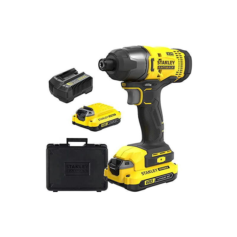 V20 Visseuse À Impacts 165nm - Lithium 18v - 2 Batteries 1,5ah Stanley Fatmax - Sfmcf800c2k-Qw