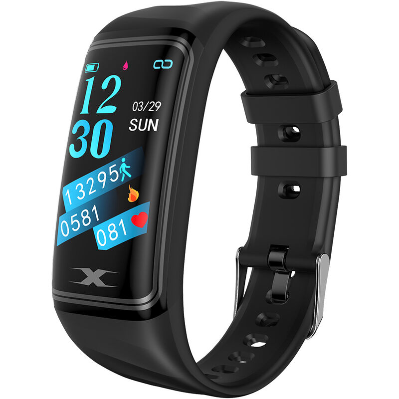 

V30S Pulsera inteligente BT Sports Fitness Tracker Frecuencia cardíaca Sueno Monitor de salud Reloj inteligente de pantalla grande,Negro