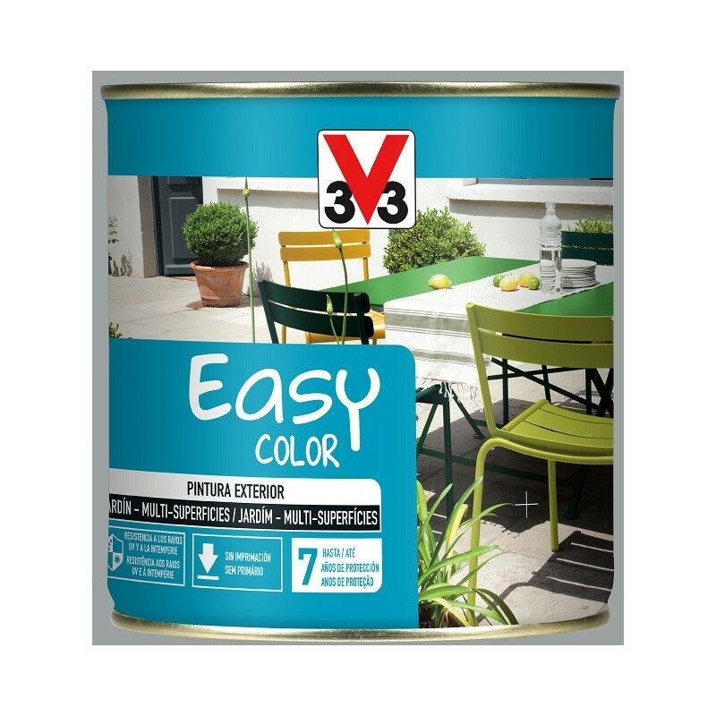 

113988 - PIntura multi-superficie exterior gama Easy color gris piedra acabado satinado 500 ml - V33