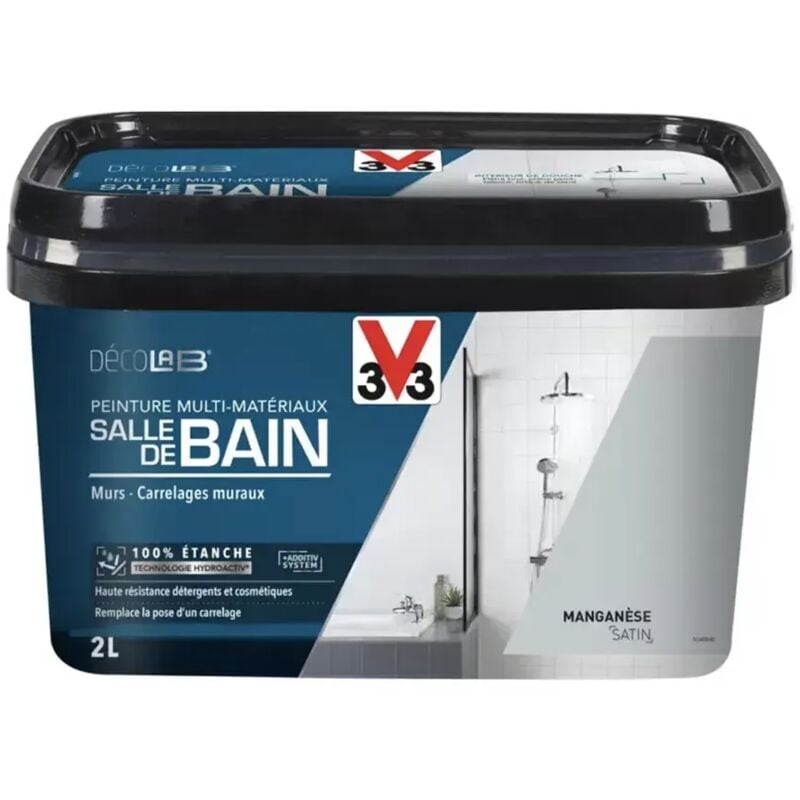 Peinture Multi-Matériaux Salle de bain V33 Deco Lab Manganèse 2 l