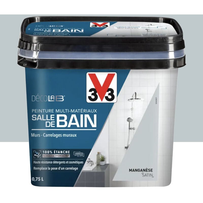 Peinture Multi-Matériaux Salle de bain V33 Deco Lab Manganèse 0,75 l